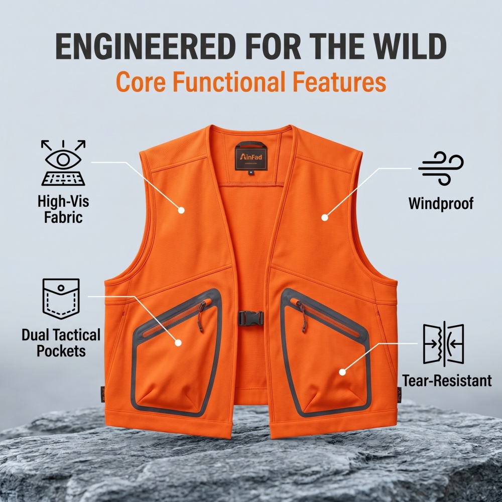 Outdoor Hunting Fleece - Men's Safety Vest for Hunting Vest