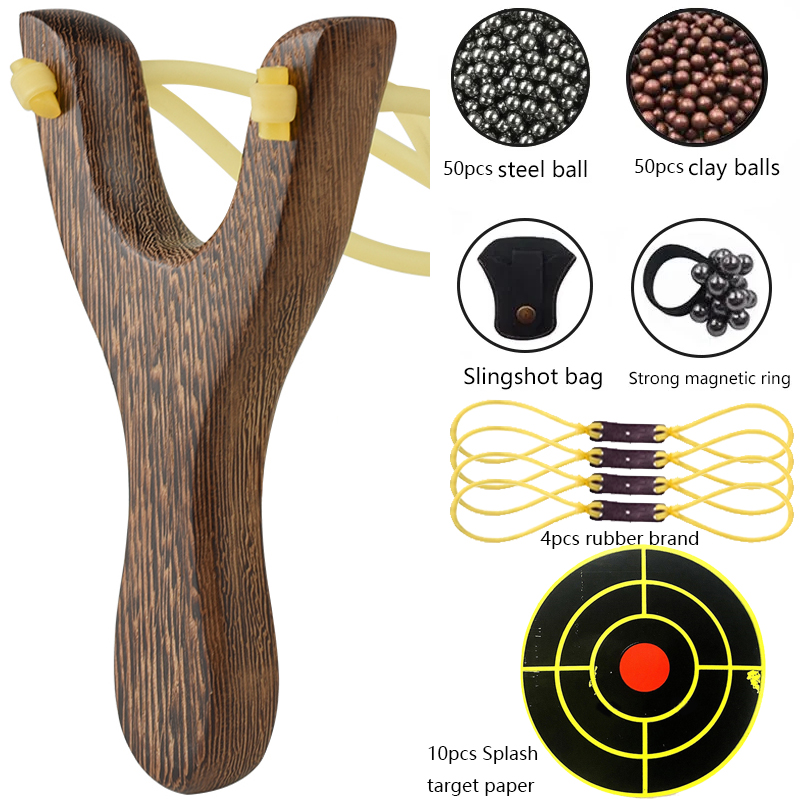 Outdoor Hunting Launcher - Traditional Wooden Slingsshots Outdoor Shooting Toy