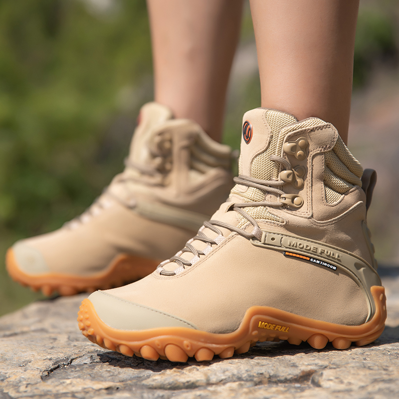 Outdoor Hunting Fabric - Cow Leather Men Winter Hiking Boots
