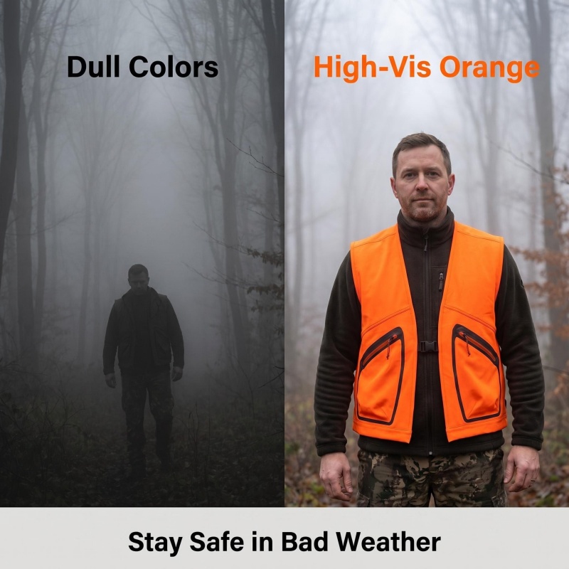 Men's Safety Vest for Hunting  - Outdoor Hunting Fleece ulasan dan harga