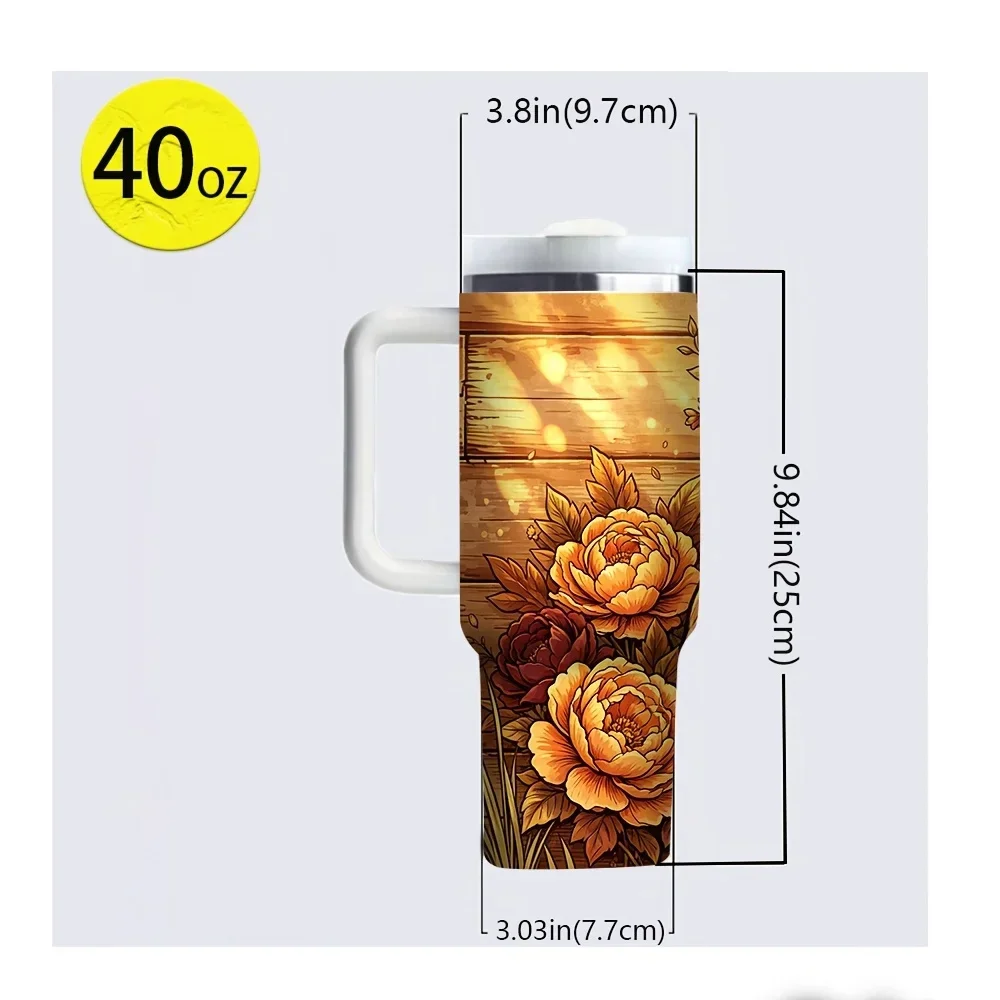 40Oz Tumbler with Handle, Beau - Hunting Outdoor Background ulasan dan harga