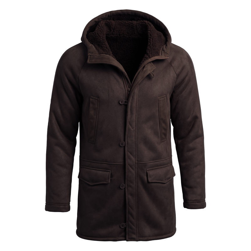 New Men's Faux Fur Lined Hoode - Outdoor Hunting Fleece ulasan dan harga