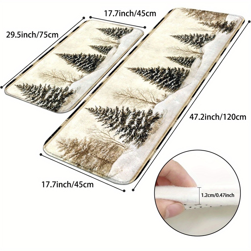VIKAMA Christmas Carpet Winter - Hunting Outdoor Rug ulasan dan harga