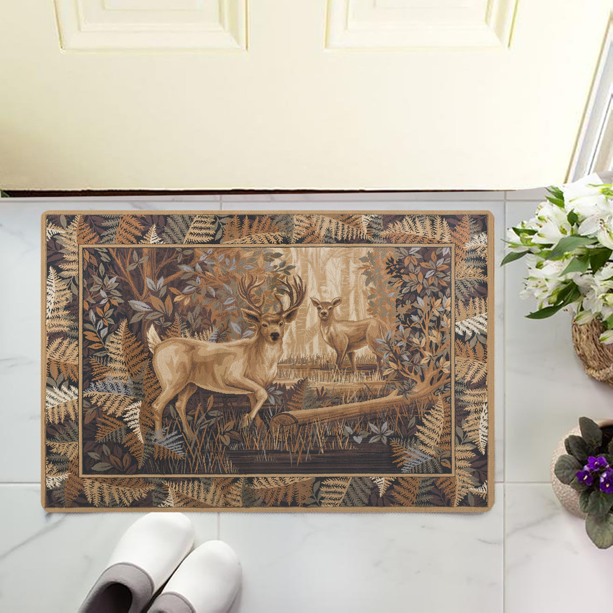 Hunting Deer Royal Vintige Fla - Hunting Outdoor Rug ulasan dan harga