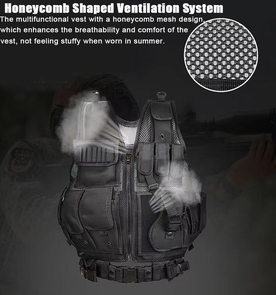 Adjustable Molle Tactical Vest - Outdoor Hunting Fleece ulasan dan harga