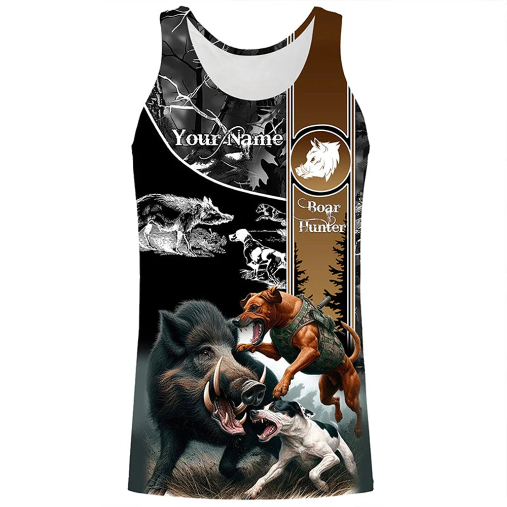 Custom Name Boar Hunter Tank T - Outdoor Hunting Dog Names ulasan dan harga