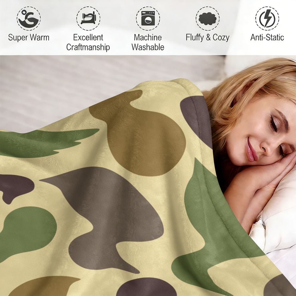 Duck Pattern Flannel Blanket S - Hunting Outdoor Rug ulasan dan harga