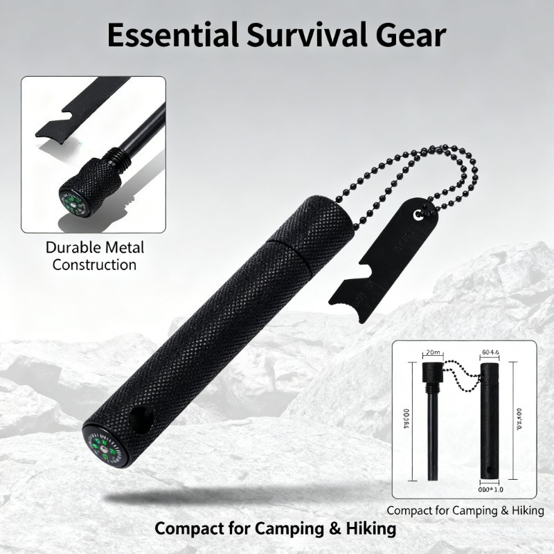 Magnesium Rod with Compass - W - Fire Starter Waterproof ulasan dan harga