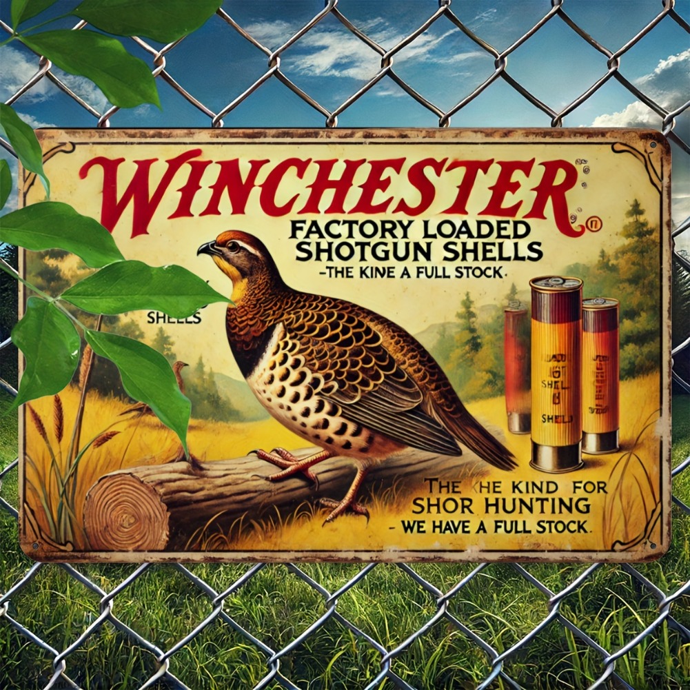 Tin Sign - Vintage Durable Met - Hunting Quail ulasan dan harga