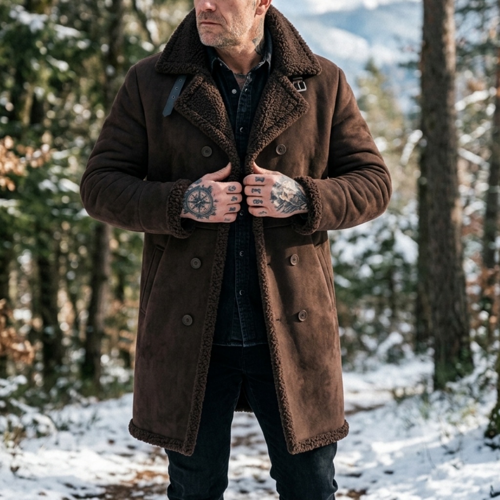 Men's Faux Suede Fur Lined Win - Outdoor Hunting Fleece ulasan dan harga