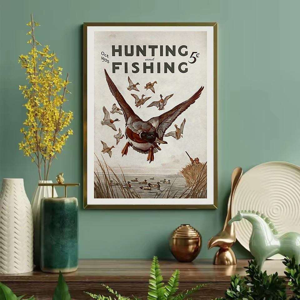 Retro Wildlife Outdoor Hunting - Outdoor Hunting Paintings ulasan dan harga