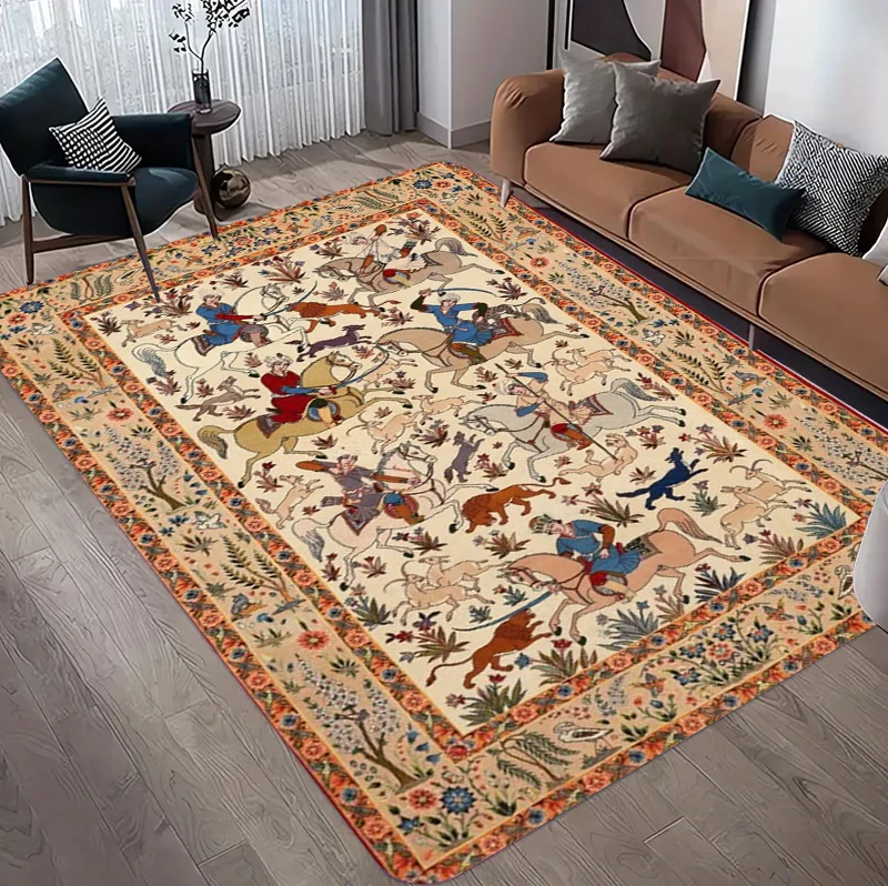 Vintage Persian Hunting Floral - Hunting Outdoor Rug ulasan dan harga