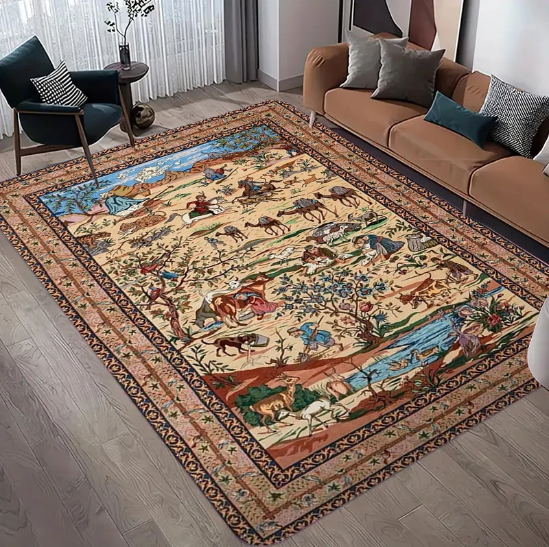 Vintage Persian Hunting Floral - Hunting Outdoor Rug ulasan dan harga
