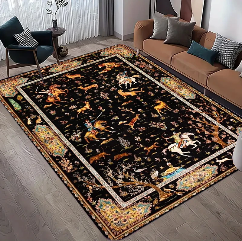Vintage Persian Hunting Floral - Hunting Outdoor Rug ulasan dan harga