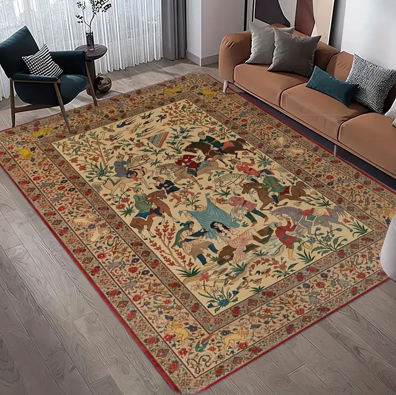 Vintage Persian Hunting Floral - Hunting Outdoor Rug ulasan dan harga