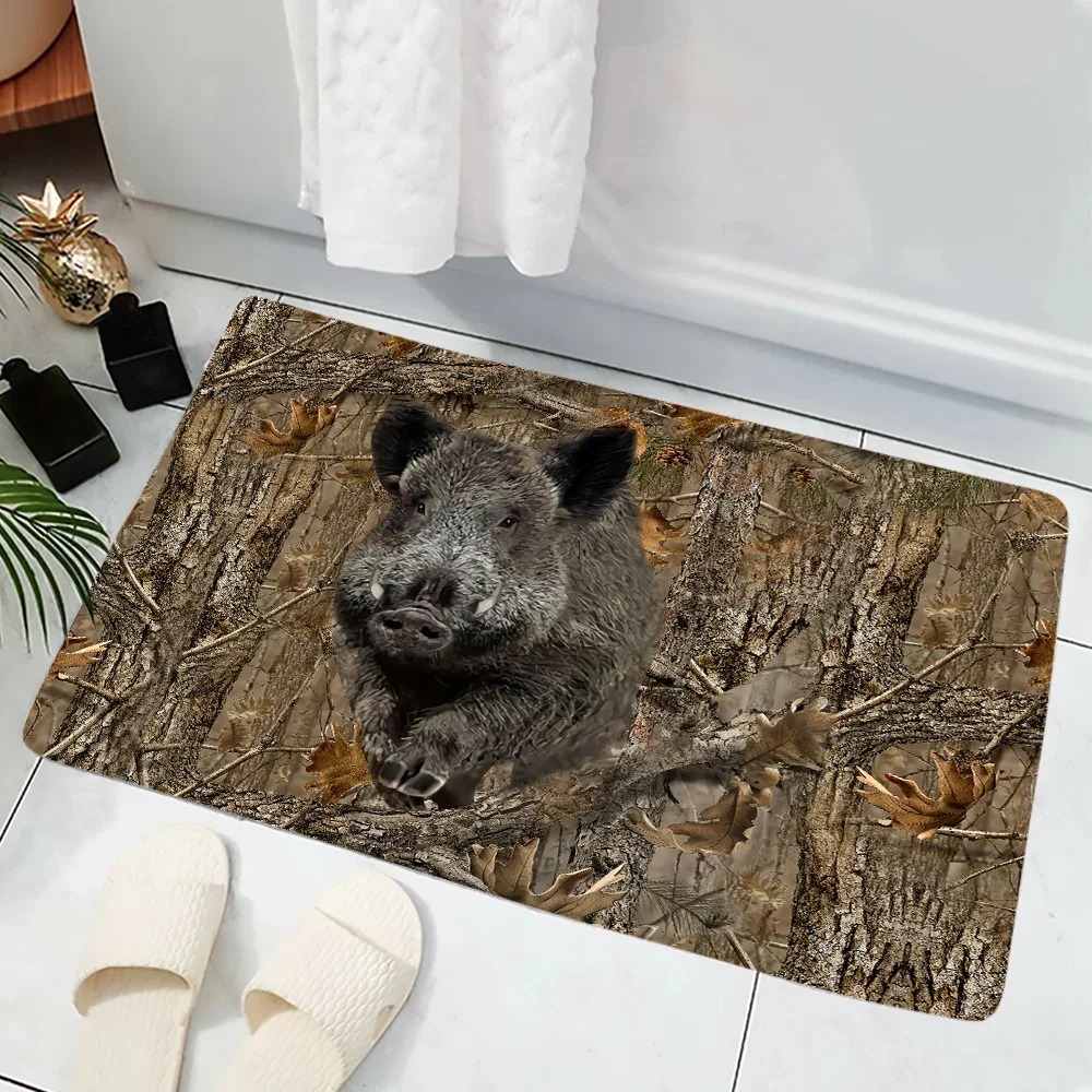 Camouflage Forest Boar Print D - Hunting Outdoor Rug ulasan dan harga