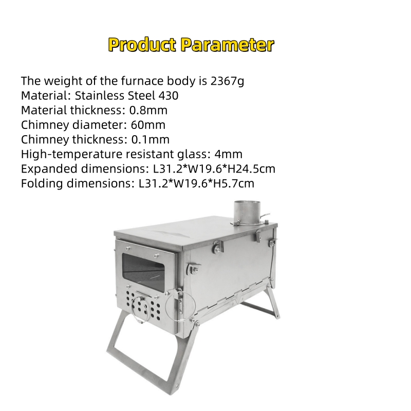 Folding Wood Stove, Stainless  - Outdoor Hunting Tent ulasan dan harga