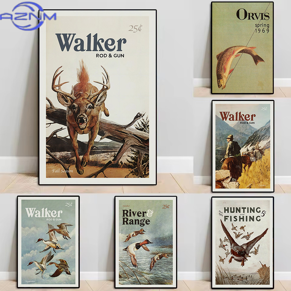 AZNM Retro Wildlife Outdoor Hu - Outdoor Hunting Paintings ulasan dan harga