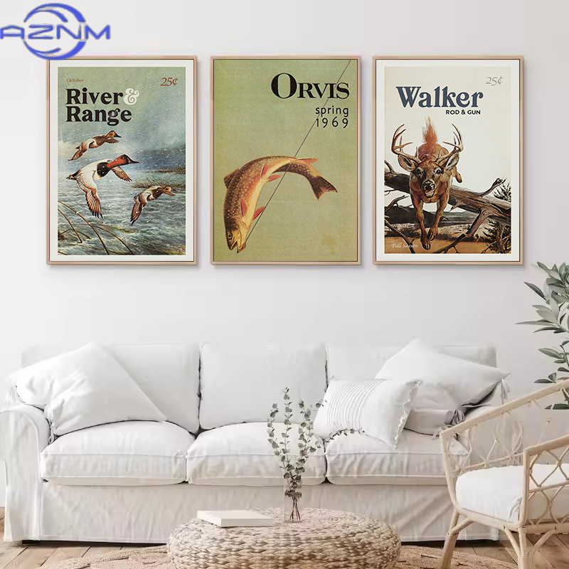 AZNM Retro Wildlife Outdoor Hu - Outdoor Hunting Paintings ulasan dan harga