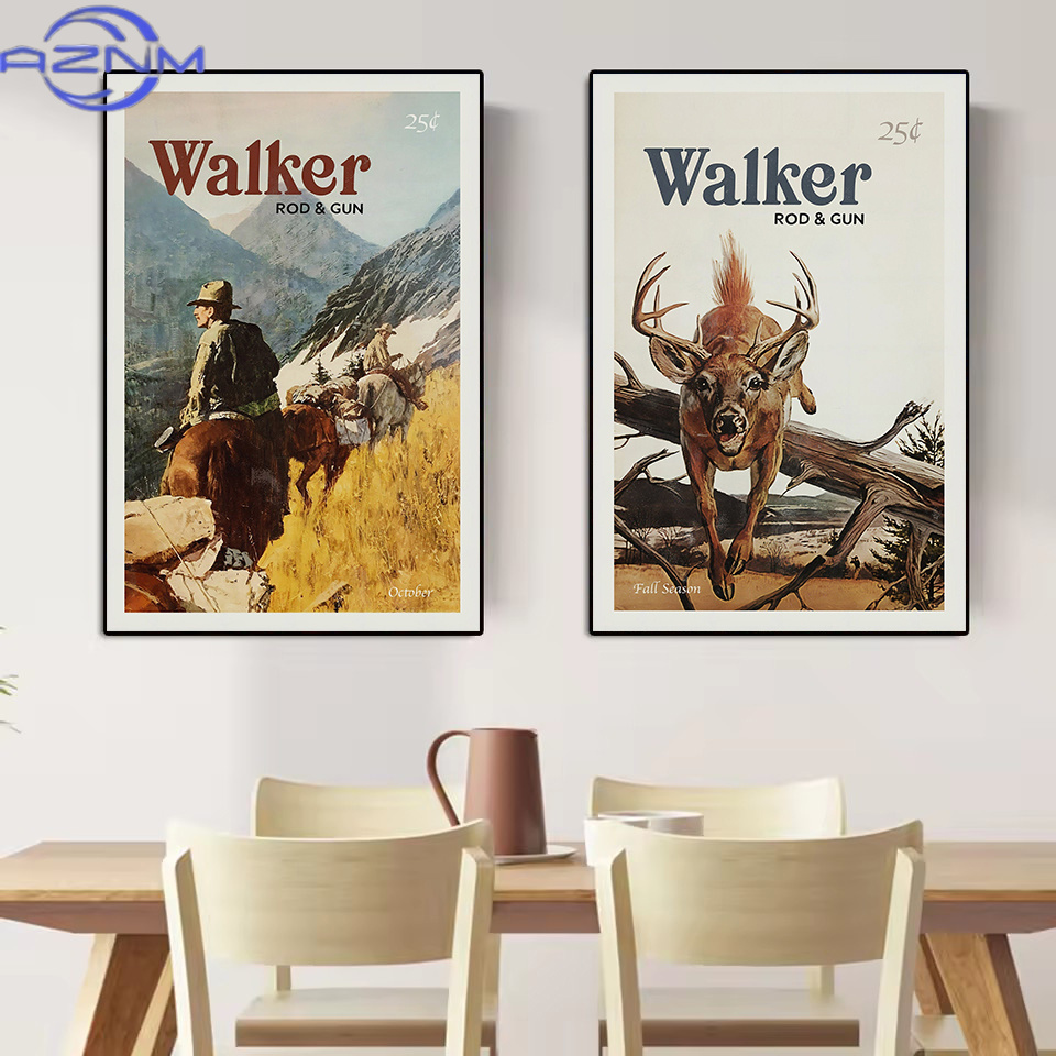 AZNM Retro Wildlife Outdoor Hu - Outdoor Hunting Paintings ulasan dan harga