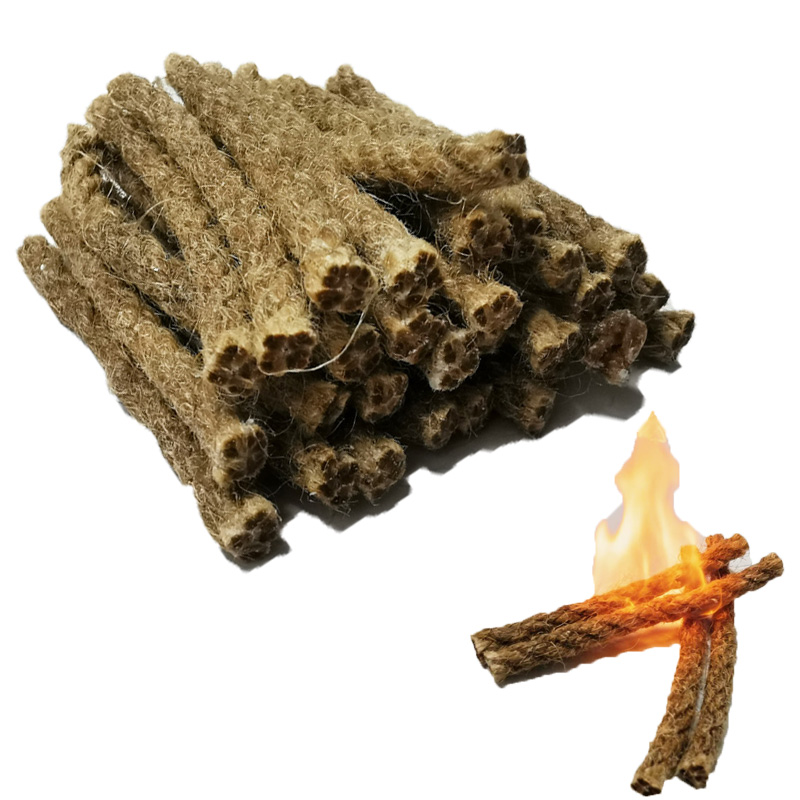 Outdoor Mini Wax Hemp Rope Por - Fire Starter Waterproof ulasan dan harga