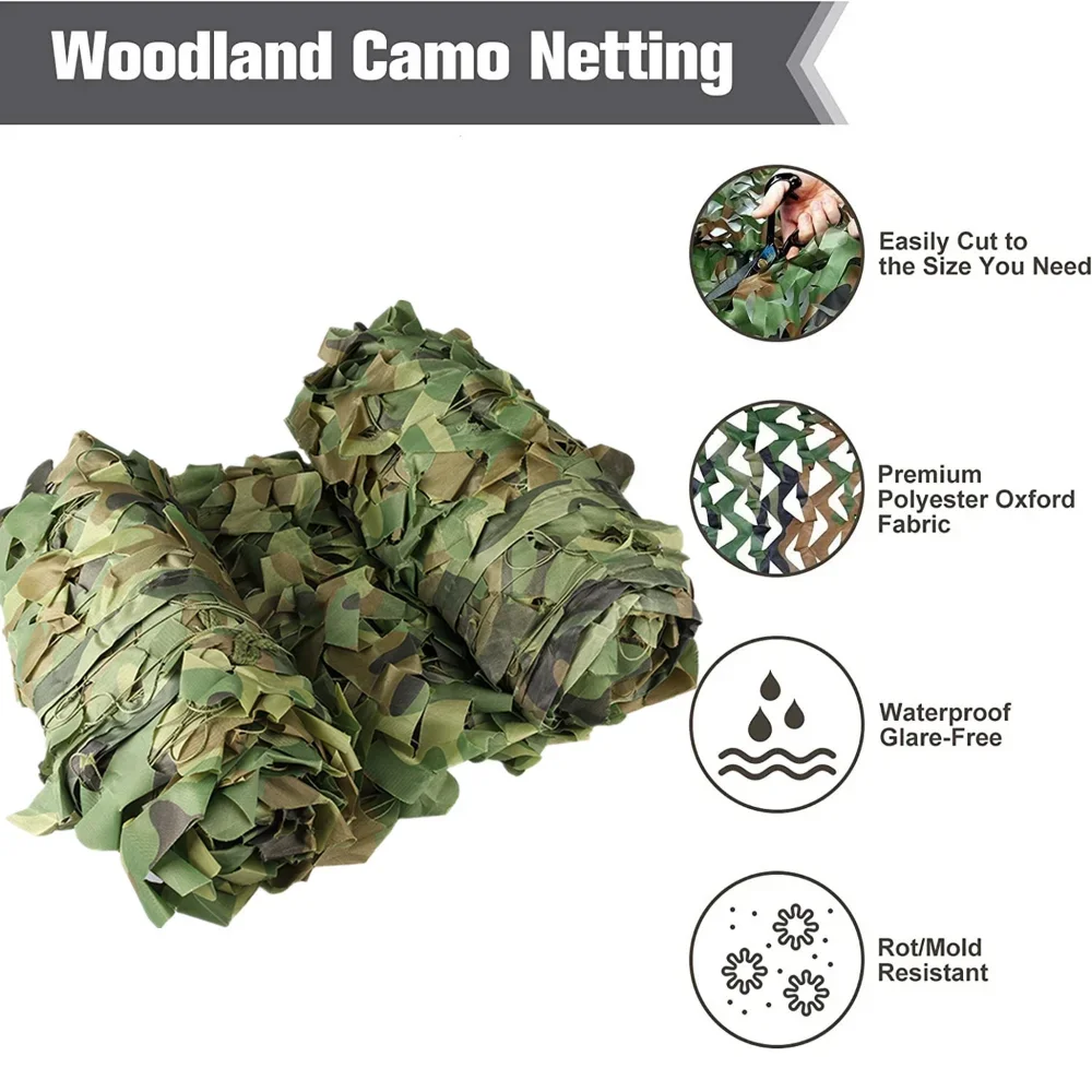 Woodland Camouflage Netting Wo - Outdoor Hunting Tent ulasan dan harga