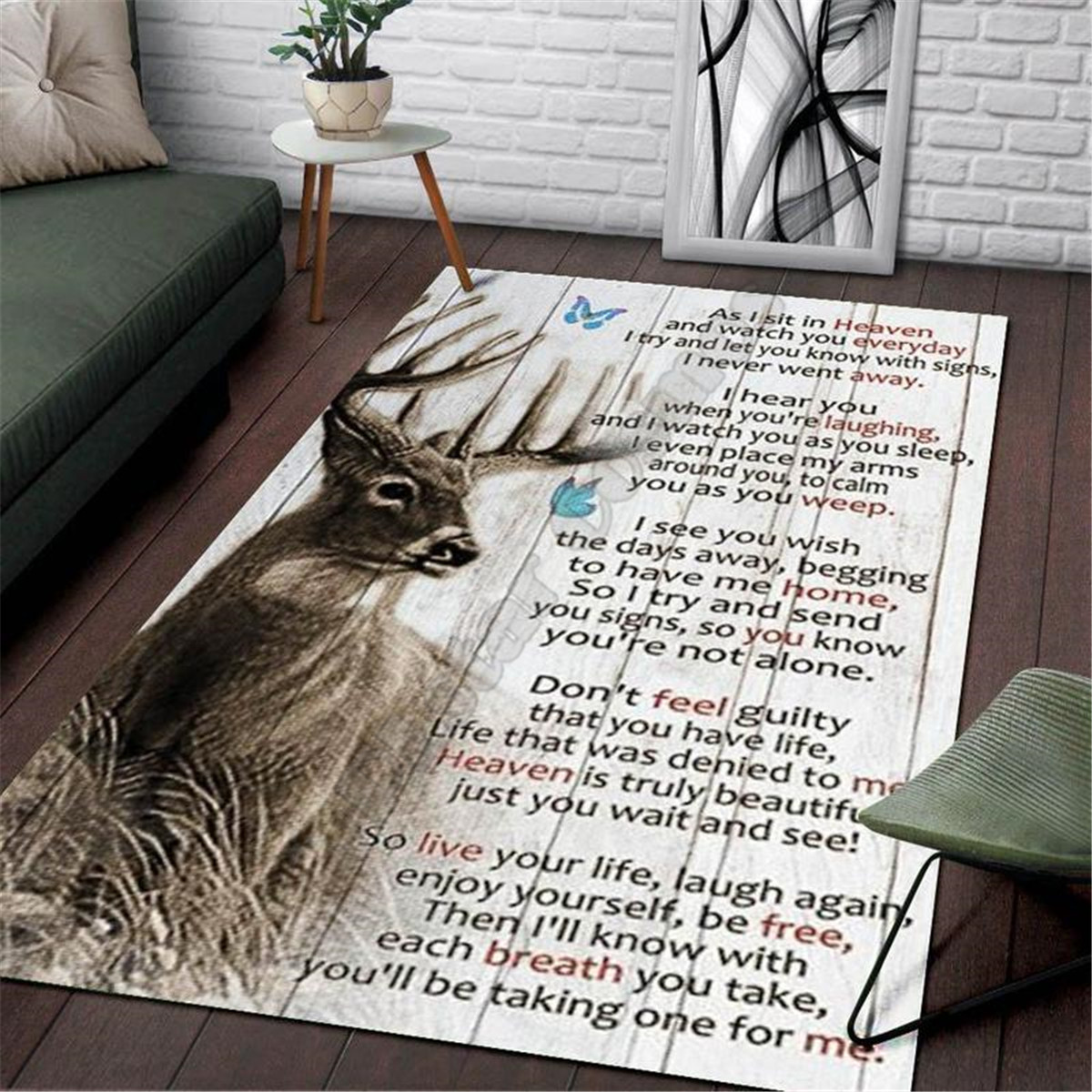 Deer Hunting Area Rug 3d print - Hunting Outdoor Rug ulasan dan harga
