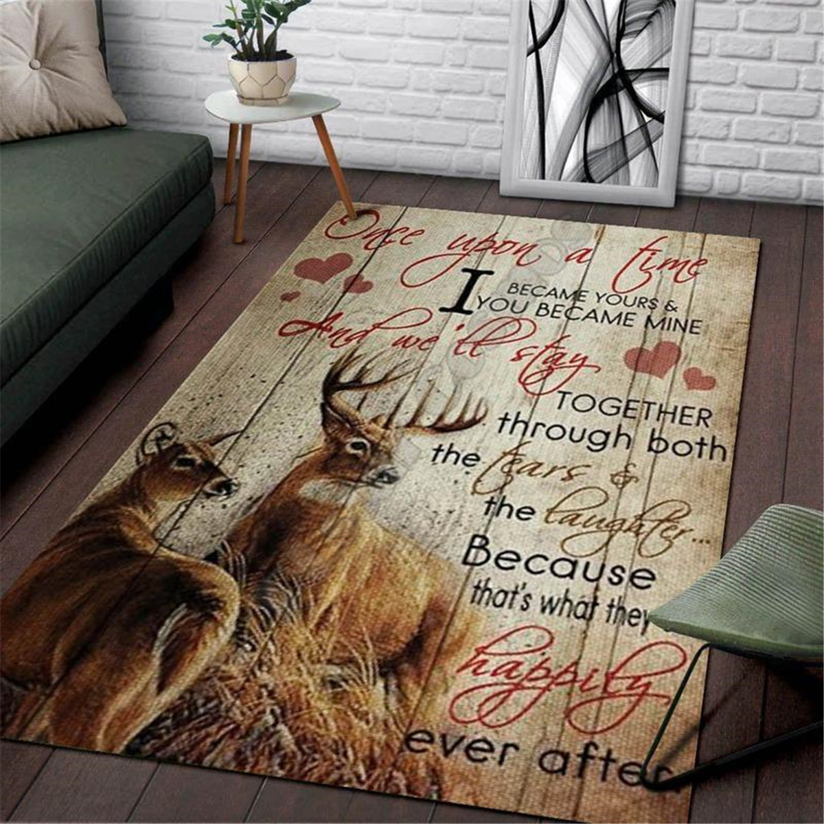 Deer Hunting Area Rug 3d print - Hunting Outdoor Rug ulasan dan harga