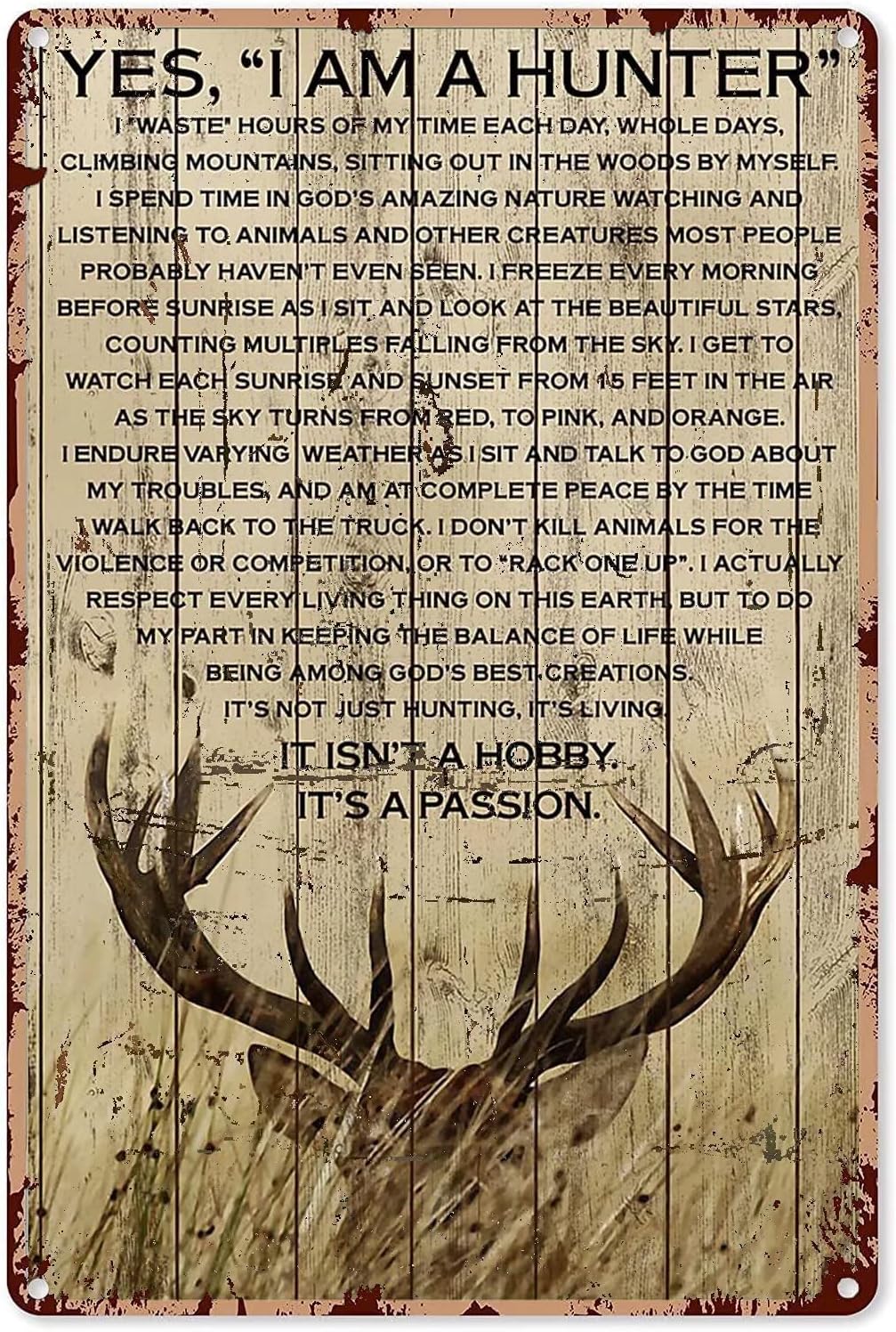 Deer Hunting Aluminum Metal Ti - Outdoor Hunting Paintings ulasan dan harga