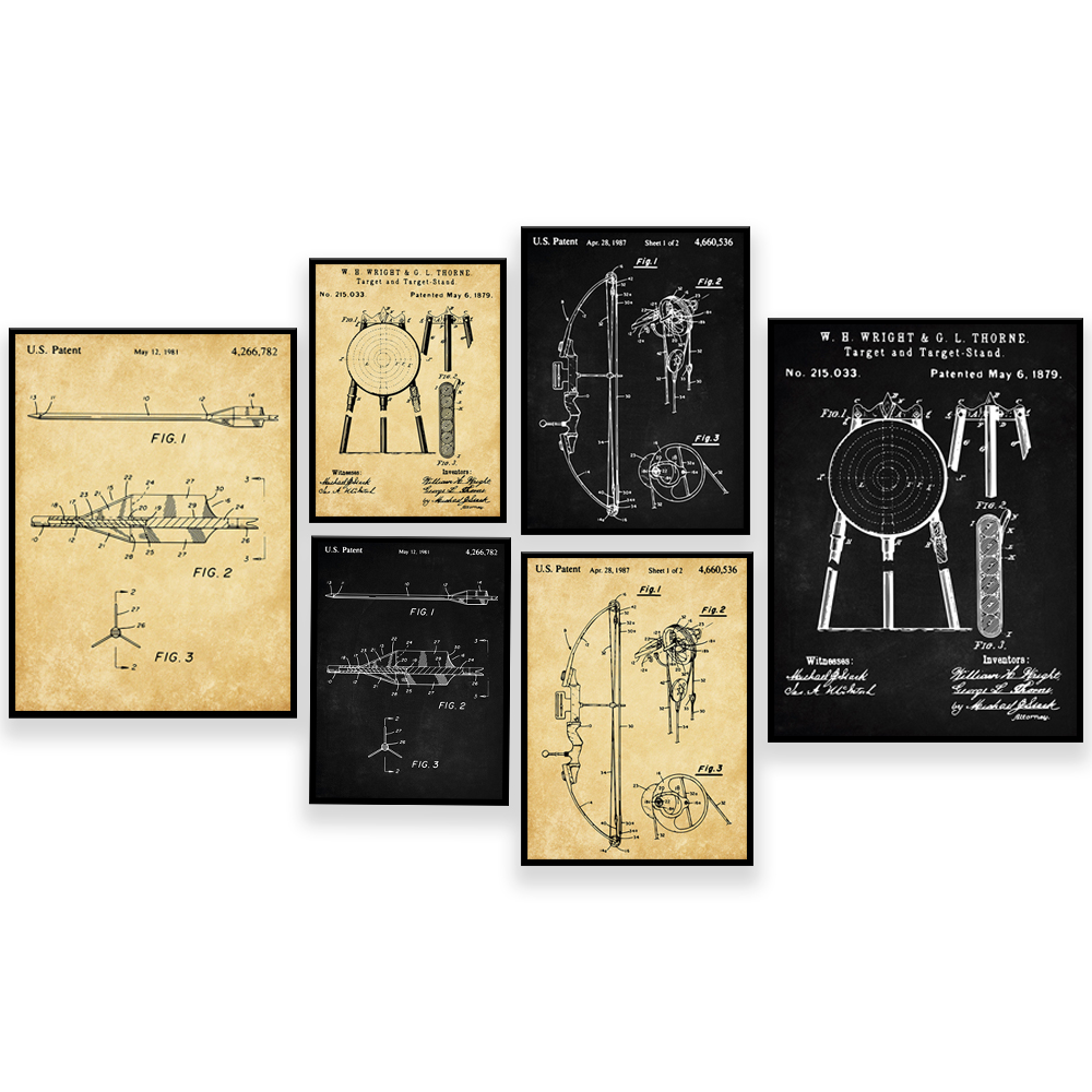 Archery Patents Prints, Bow Pa - Outdoor Hunting Paintings ulasan dan harga